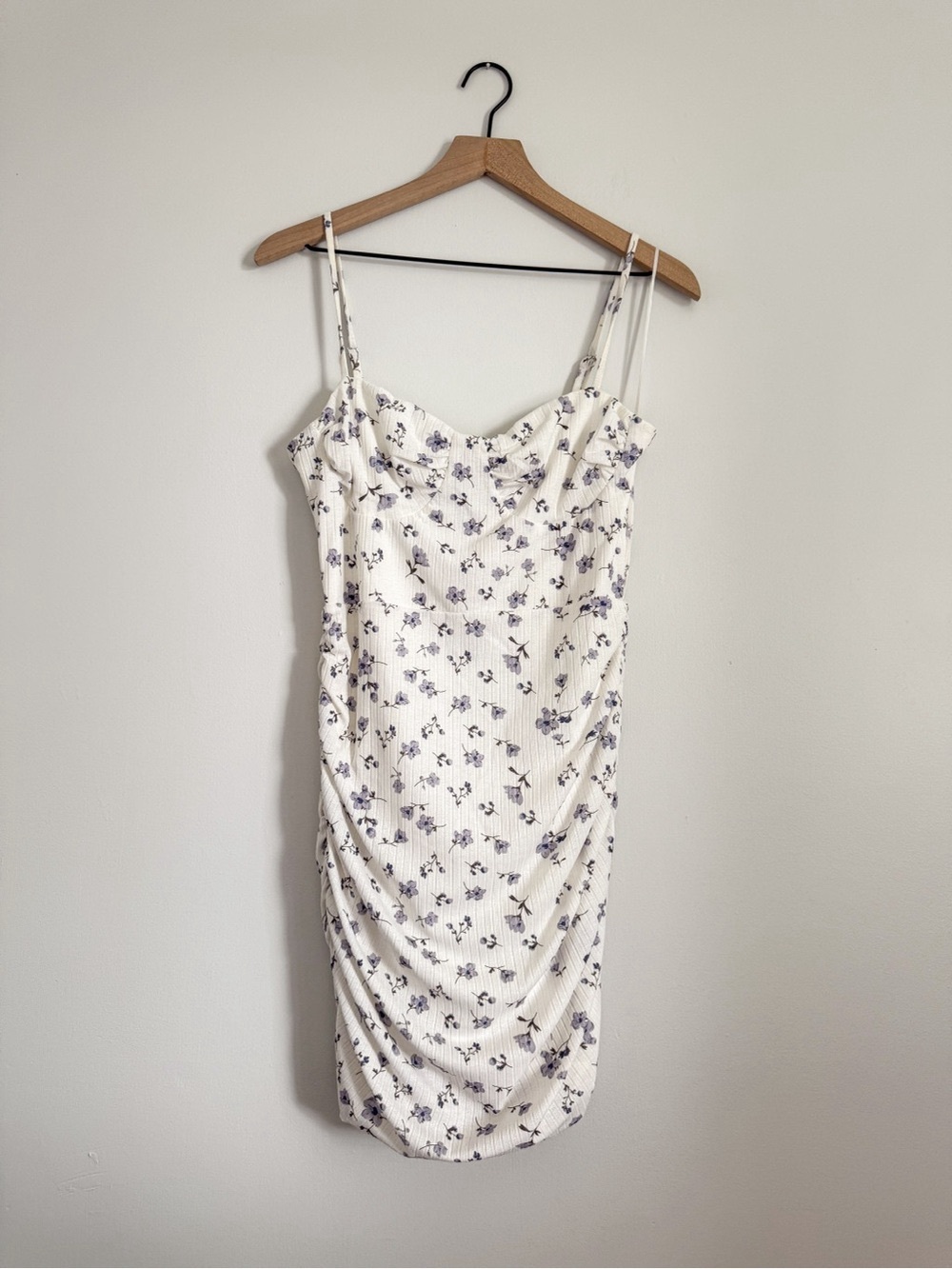 White Floral Cowl Neck Slip Dress